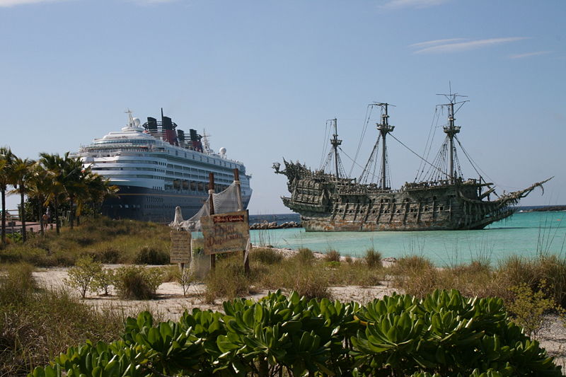 Ships docked at Castaway Cay